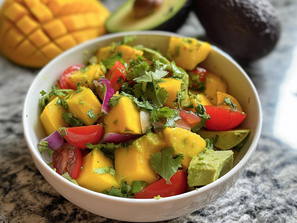 Bunter Avocado-Mango-Salat: 10 Min. Glück pur