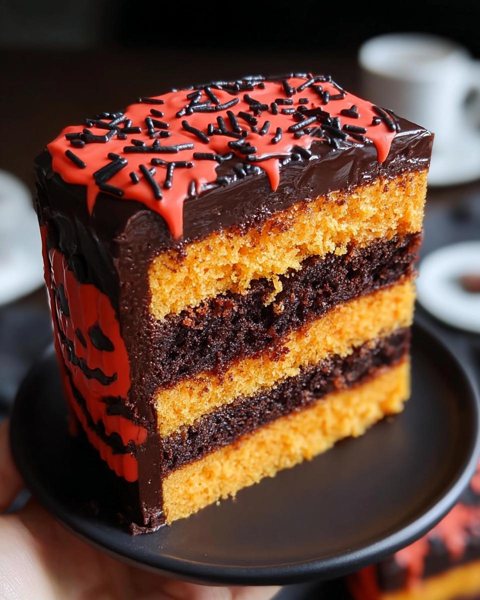 Geschnittener Halloween Kuchen - detail 1