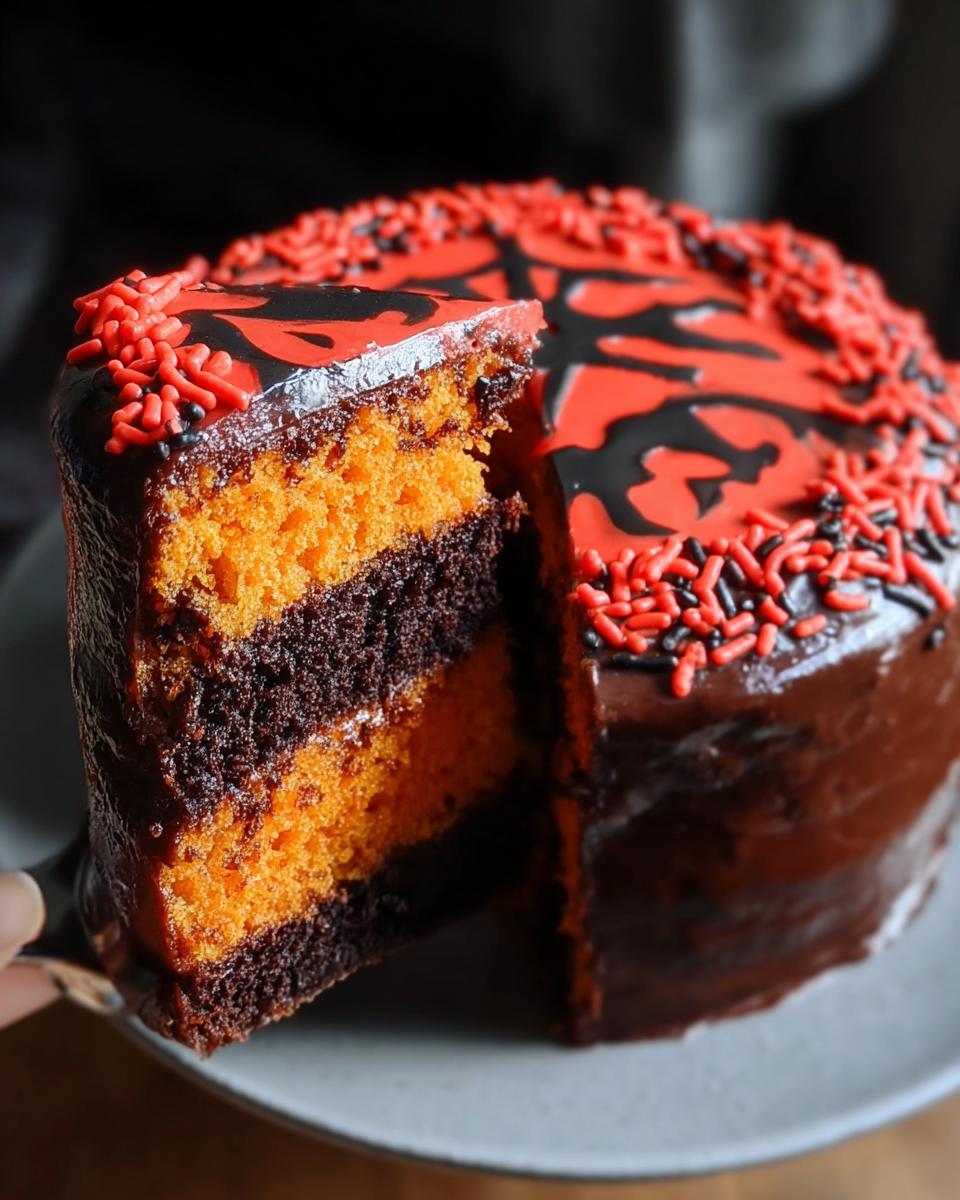 Geschnittener Halloween Kuchen - detail 2