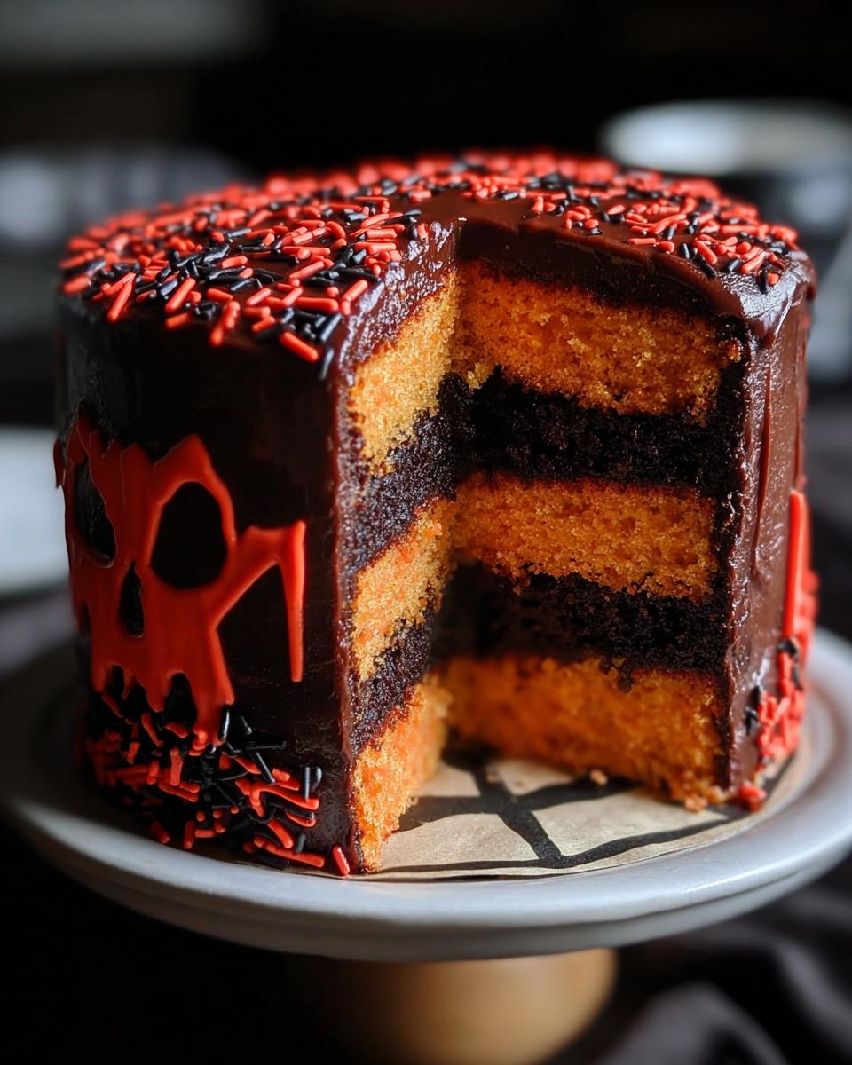 Geschnittener Halloween Kuchen - detail 3