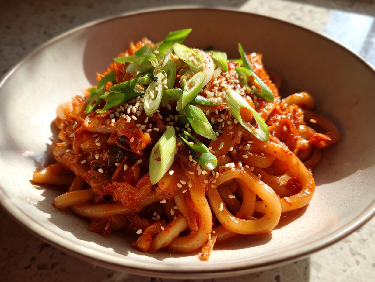 Dieses Kimchi-Udon Nudelgericht in 15 Minuten macht süchtig