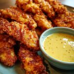 Krosse Hähnchenstreifen mit Honig-Senf-Sauce Rezept