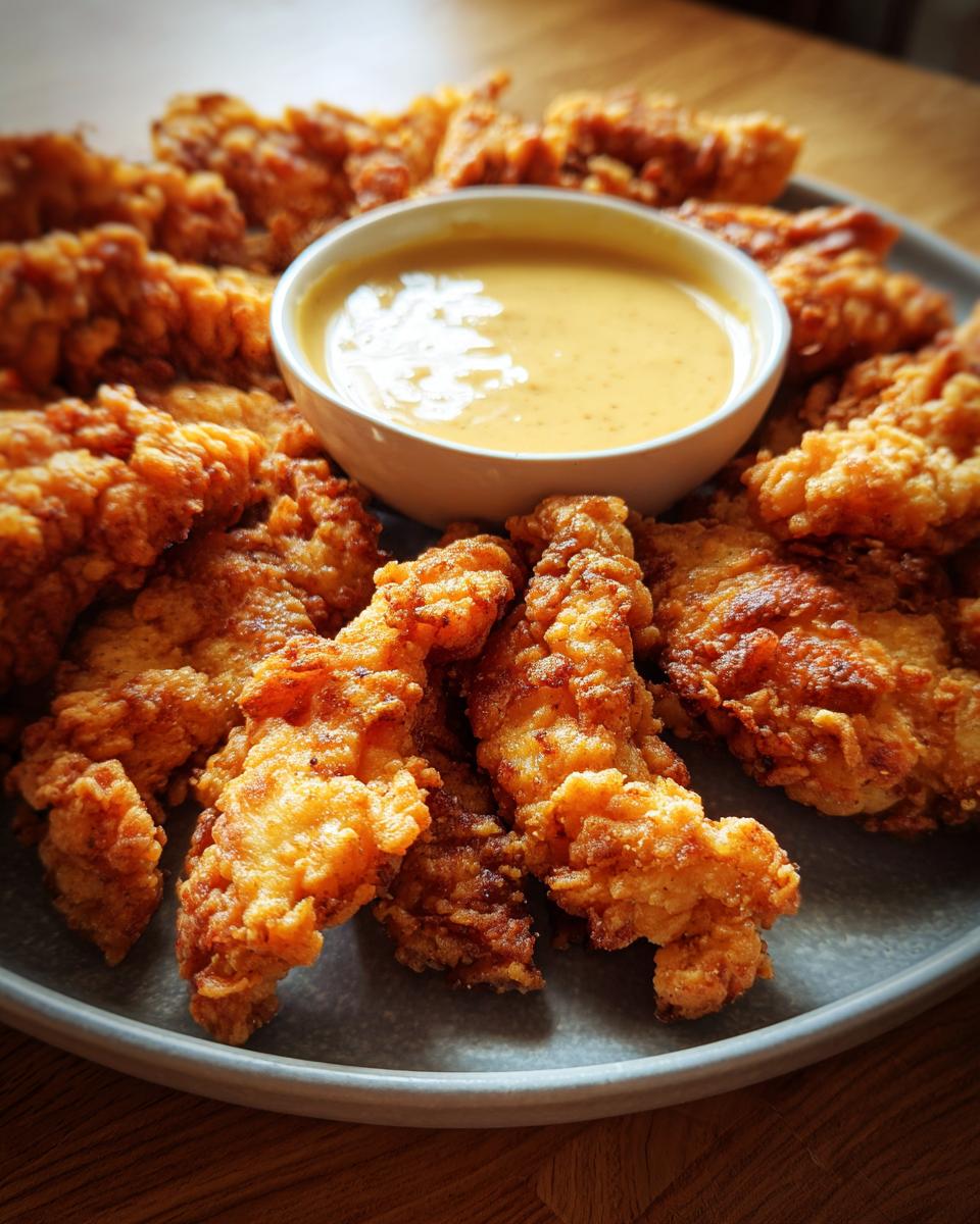 Krosse Hähnchenstreifen mit Honig-Senf-Sauce Rezept - detail 2