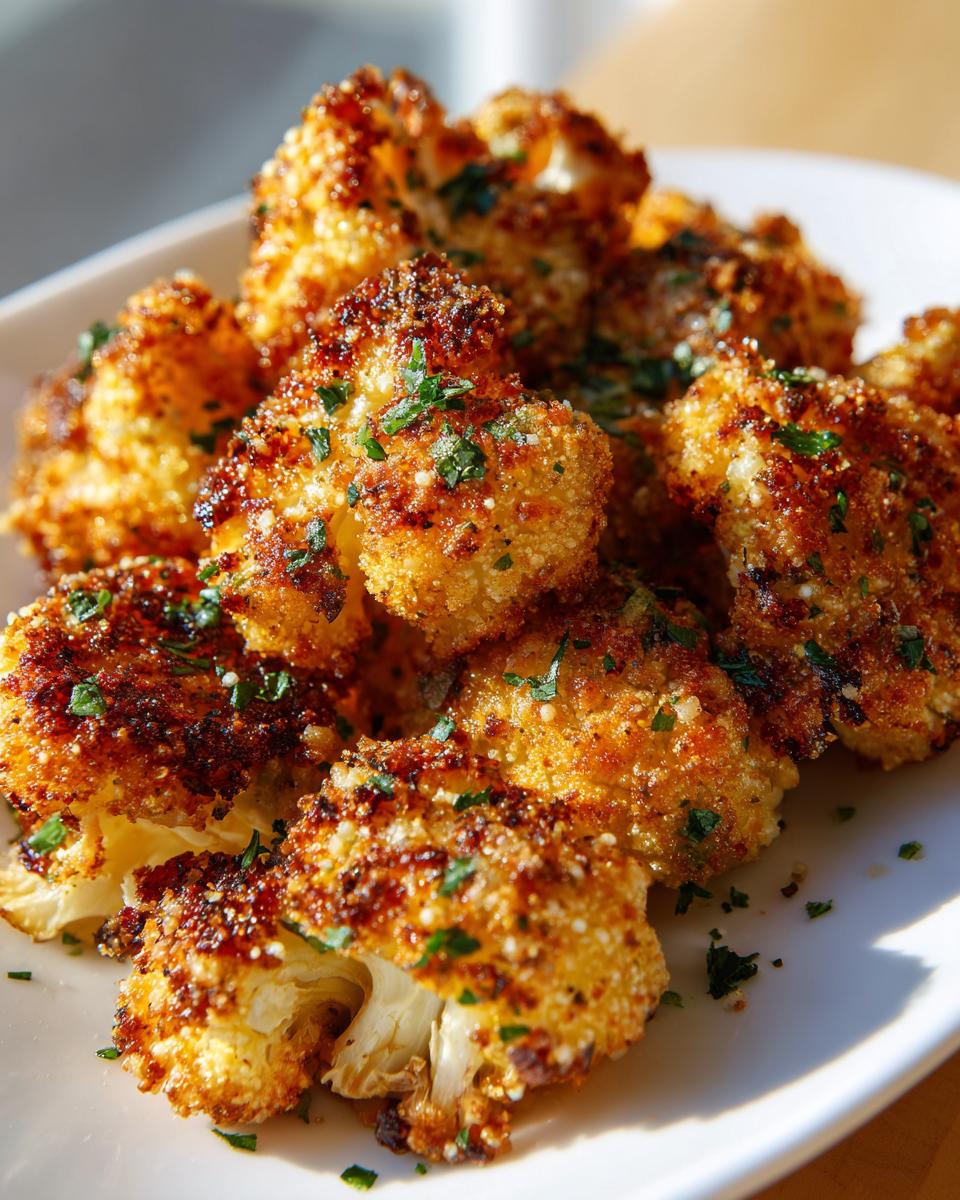 Köstliche gebackene Parmesan-Cauliflower-Bisse - detail 1
