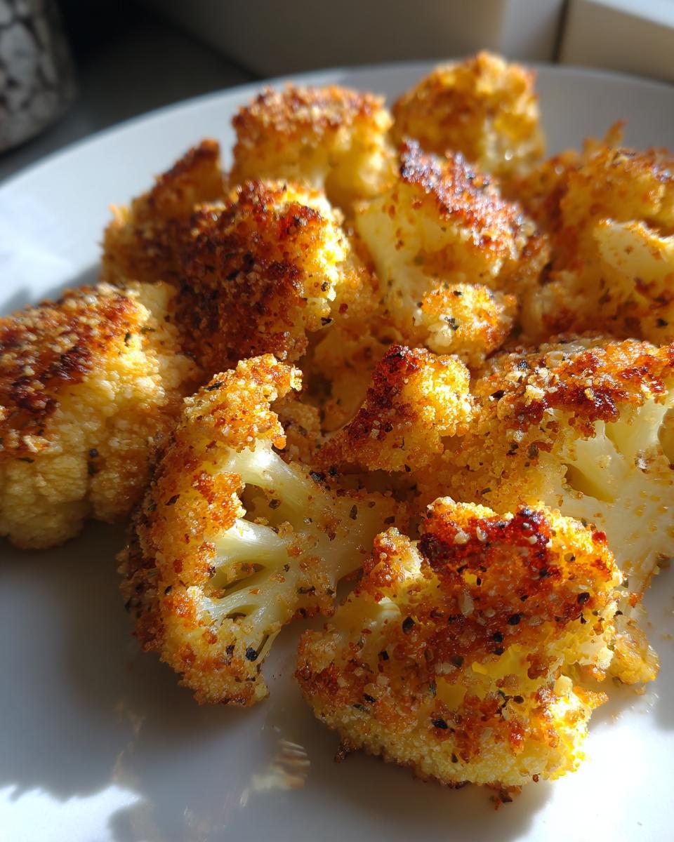 Köstliche gebackene Parmesan-Cauliflower-Bisse - detail 2