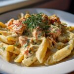 Lachs-Pasta aus dem Ofen