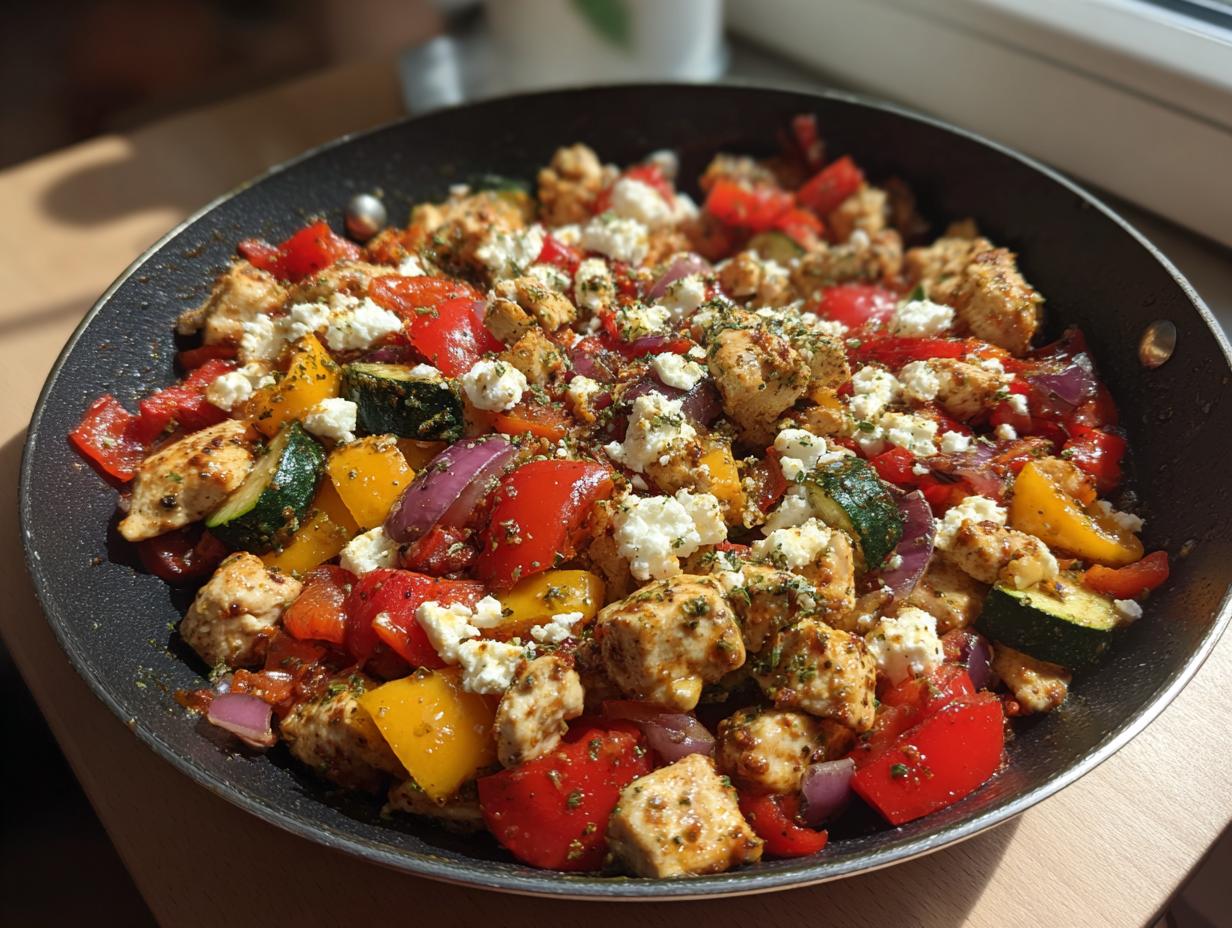 Unglaublich lecker: Mediterrane Hähnchen-Pfanne in 30 Min