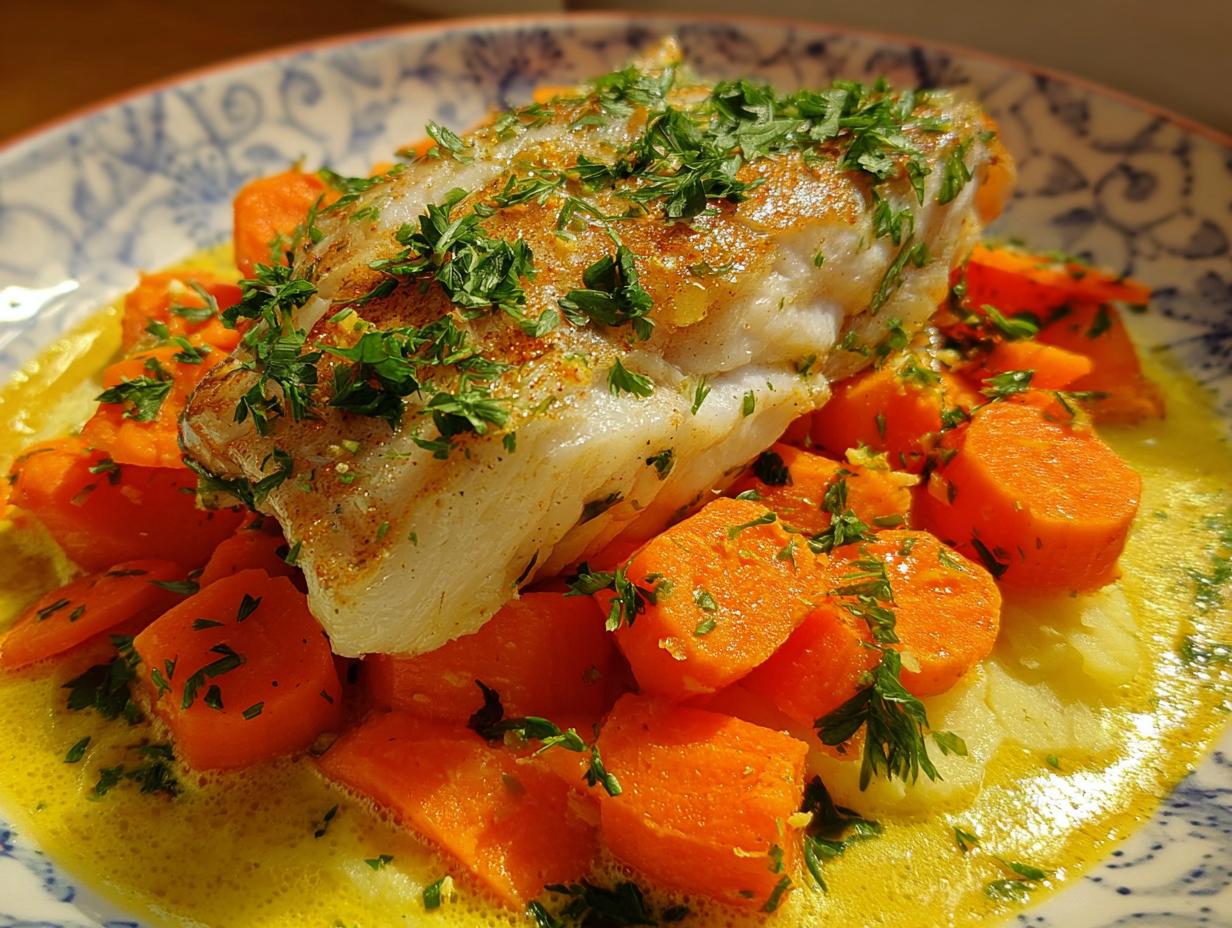 Omas Rezept: Senfmöhren mit Seelachs in 30 Min genießen