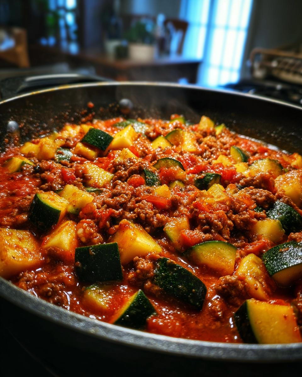 Zucchini Hackfleisch Pfanne Genuss - detail 1