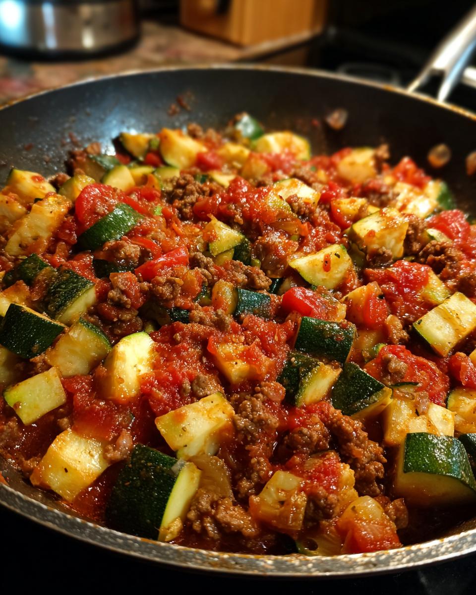 Zucchini Hackfleisch Pfanne Genuss - detail 2