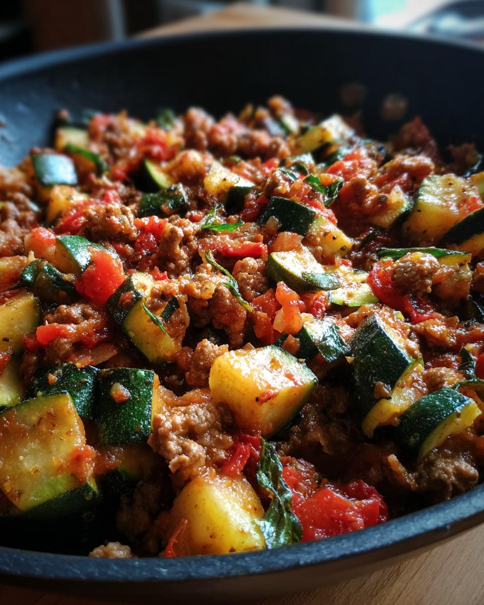 Zucchini Hackfleisch Pfanne Genuss - detail 3