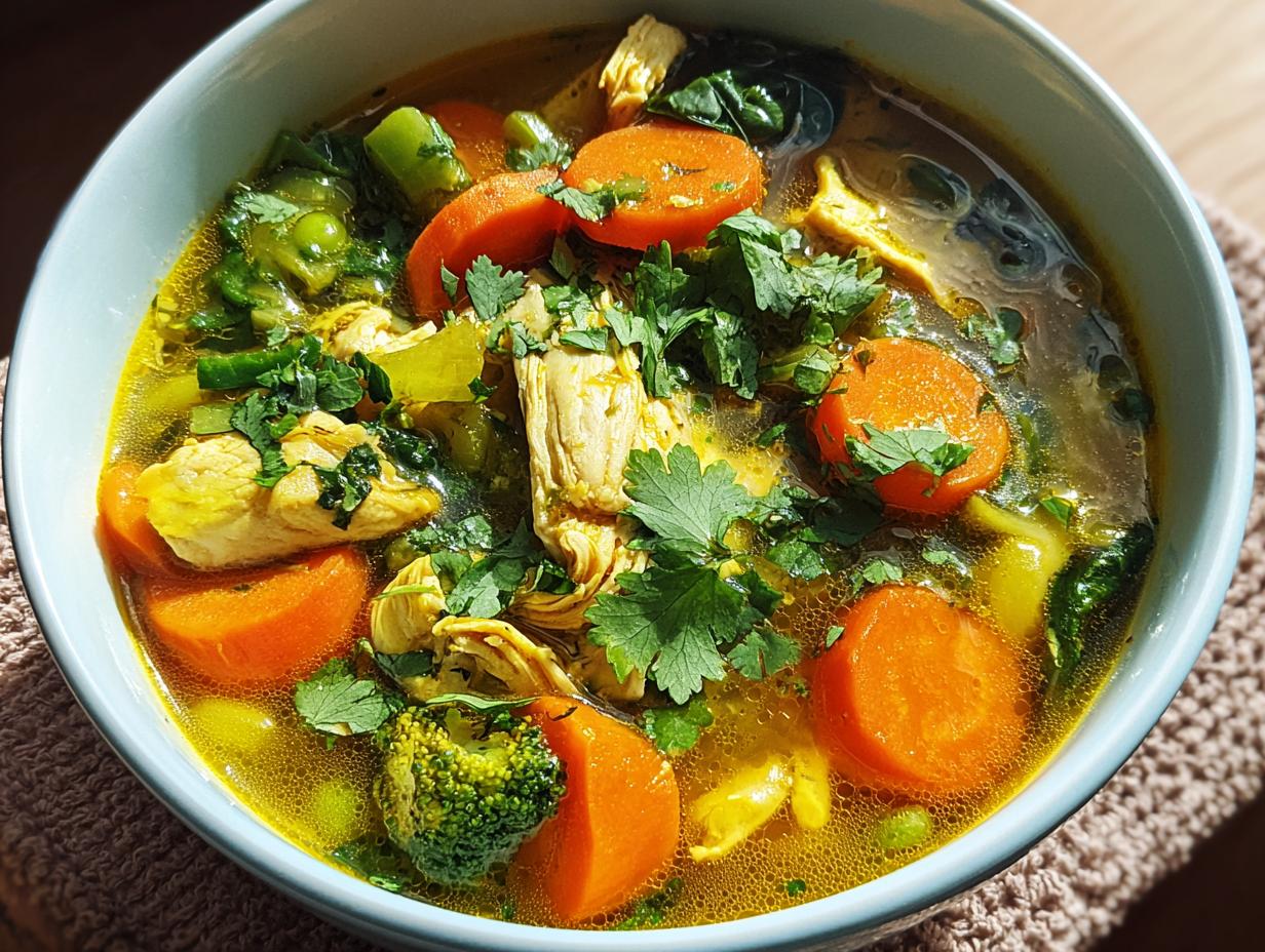 Entzündungshemmende Kurkuma-Hühnersuppe: Heilsame 40 Minuten