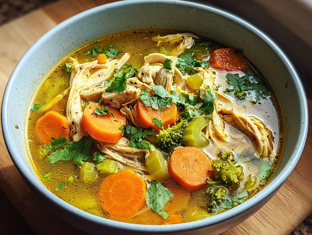 Heilendes Entzündungshemmende Kurkuma Hühnersuppe Rezept in 40 Min