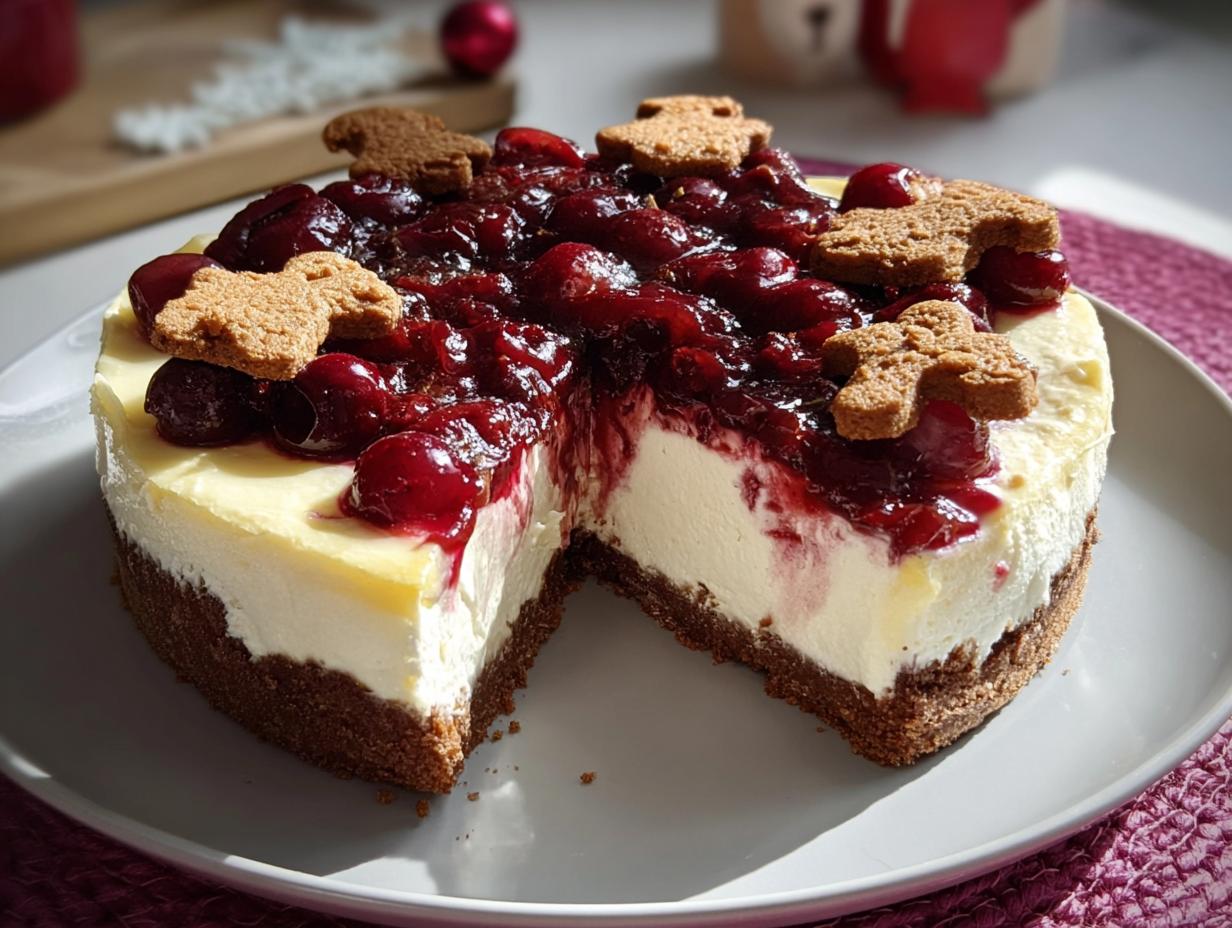 Lebkuchen Cheesecake mit Kirschen: Ein göttliches Rezept