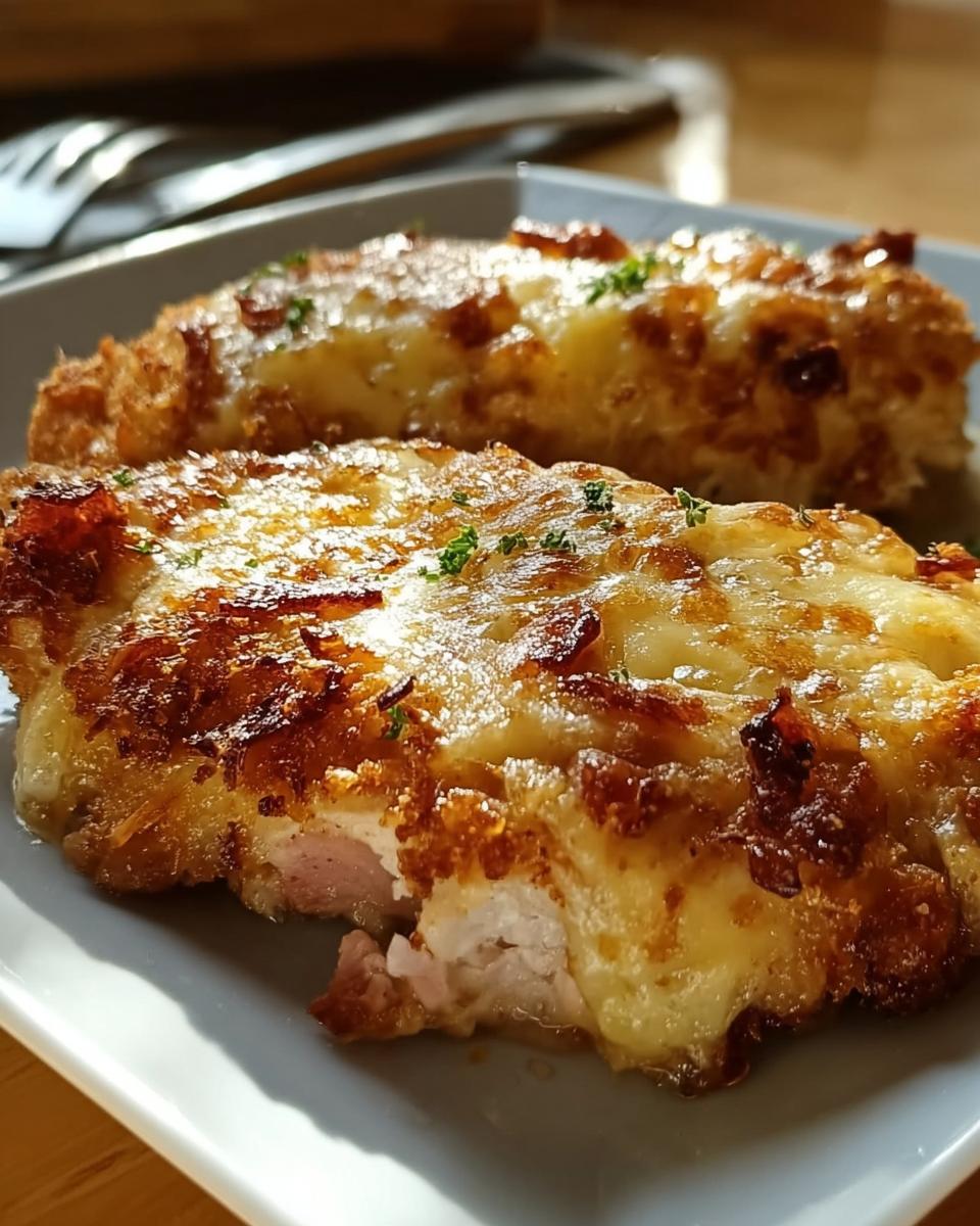 Überbackene Partyschnitzel mit Käse - detail 1